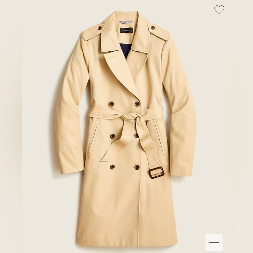 J.Crew Classic Icon Trench Coat Size 12
